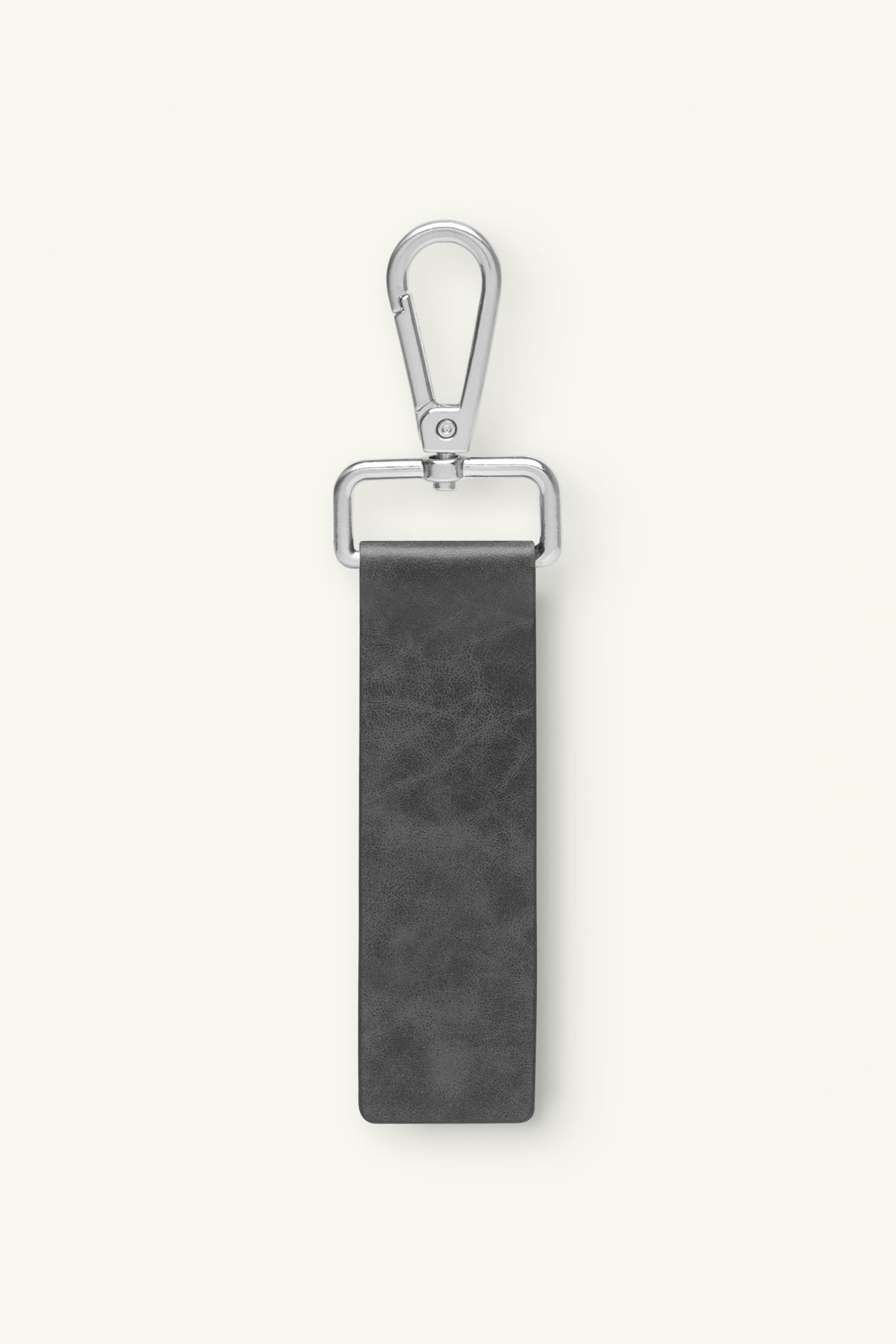 Leather keychain | Grey