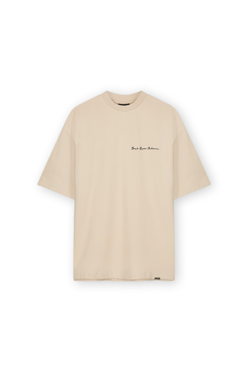 Leone - Men Oversized Streetwear T-shirt Creme - – don't waste culture