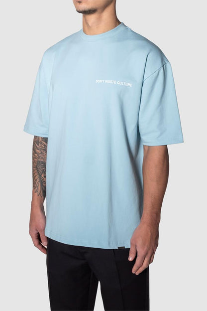 Satu - – - Light T-shirt Streetwear Men waste don\'t Oversized Blue culture